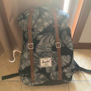 Herschel Retreat Backpack Palm Tree Print Great Condition Never Used